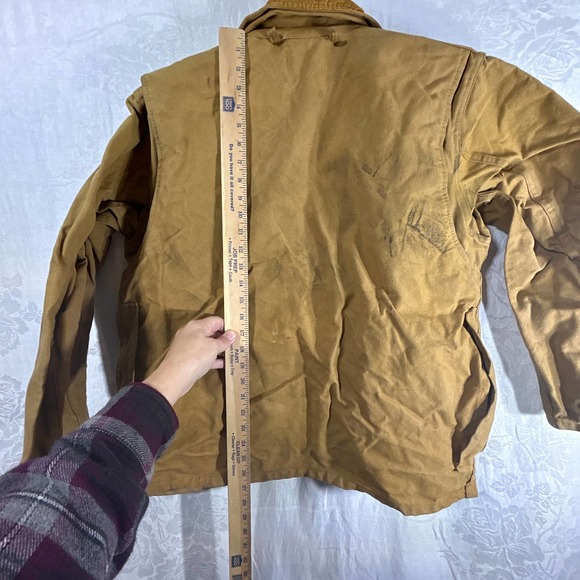 Brush Master Duck Hunting Coat Tan Custom Made Water Repelllent Corduroy Collar - Picture 14 of 14